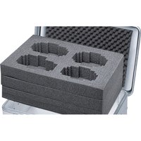 ZARGES Alu-Transportbox Würfelschaumset, vorgestanzte Einlagen, HxBxT 350 x 550 x 220 mm von ZARGES