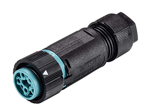 Wieland 46.051.4550.4. Rundstecker Kupplung, gerade Serie (Rundsteckverbinder): RST® Mini Gesamtpolzahl: 4 + PE 1 St. von Wieland