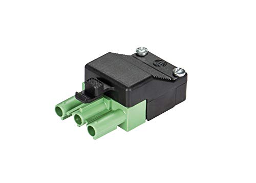 Wieland Stecker ST18/3S C1 ZEV GN RD, 3-polig, unmontiert, mit Zugentlastung und Verriegelung, Stecker: grün, Zugentlastung: schwarz von Wieland
