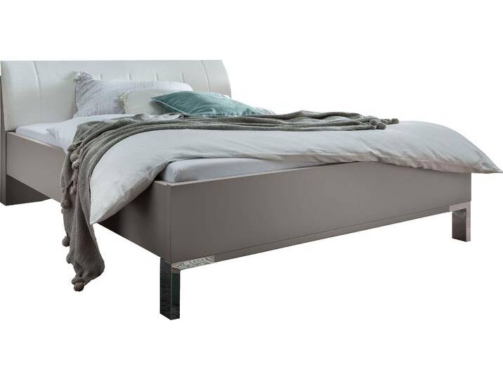 Futonbett WIEMANN Monaco, Bettgestell, Bettrahmen, komfortables Polsterkopfteil , braun (bianco, eiche, nachbildung, kunstleder champagner), B:99cm L:218cm, Betten, Polsterkopfteil aus Kunstleder, verschiedene Größen, in Komforthöhe von Wiemann