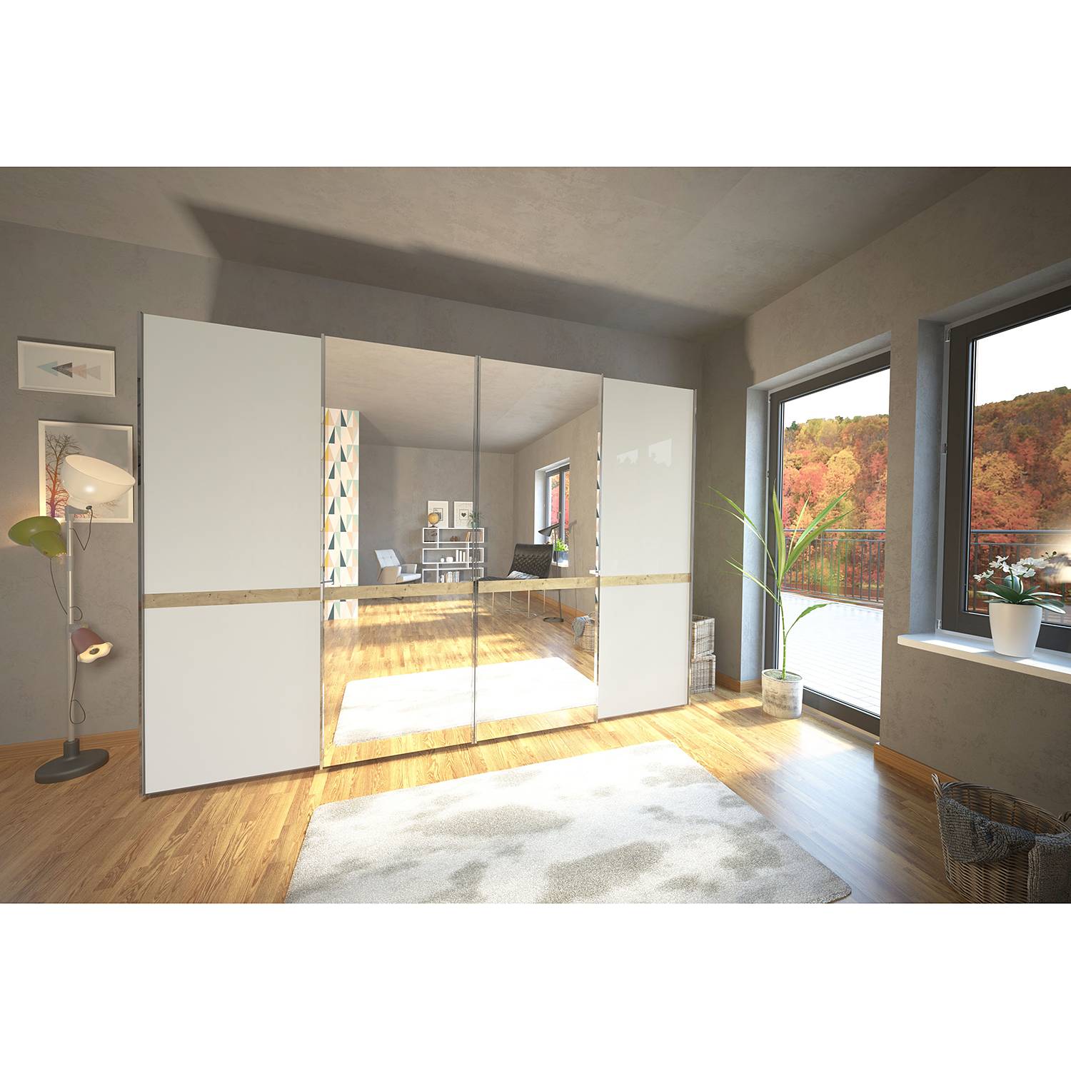 home24 Schwebetürenschrank Barcelona IV 300 x 217cm Braun 2 Spiegeltüren home24 Schwebetürenschrank Barcelona IV 300 x 217cm Braun 2 Spiegeltüren von home24