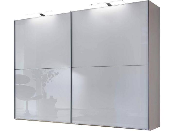 Schwebetürenschrank WIEMANN Orion, Kleiderschrank, Schrank, Wäscheschrank, mit Schiebetüren , weiß (weiß, front glas weiß), B:300cm H:217cm T:67cm, Schränke, hochwertige Glasfront, variable Inneneinteilung, stilvolle Optik von Wiemann