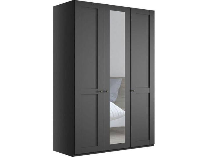 WIEMANN Drehtürenschrank Göteborg, mit 95° Öffnungswinkel, Made in Germany inkl. Spiegel und Türendämpfung, moderner Landhausstil, grau, Türen: 3 St. von Wiemann