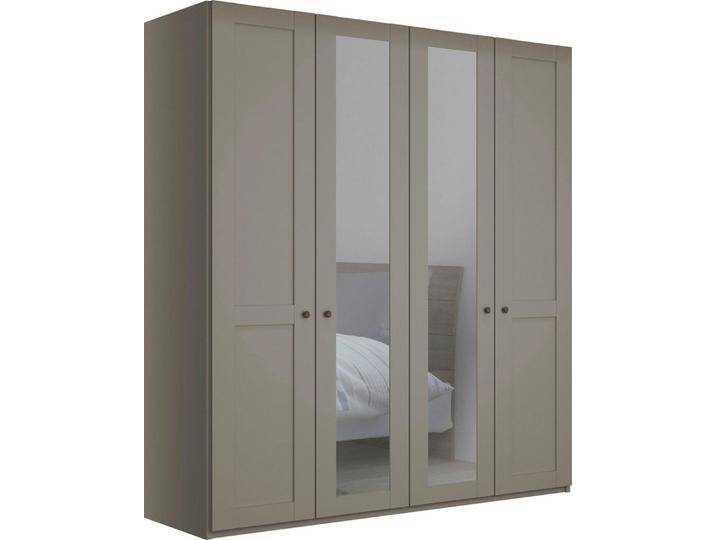 WIEMANN Drehtürenschrank Göteborg, mit 95° Öffnungswinkel, Made in Germany inkl. Spiegel und Türendämpfung, moderner Landhausstil, grau, Türen: 4 St. von Wiemann