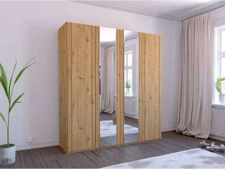 WIEMANN Drehtürenschrank Mainau mit Holz- und Spiegeltüren, braun, Türen: 4 St. WIEMANN Drehtürenschrank Mainau mit Holz- und Spiegeltüren, braun, Türen: 4 St. von Wiemann