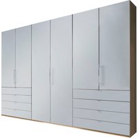 WIEMANN Falttürenschrank "Loft, Kleiderschrank, Schrank, Wäscheschrank, mit Glasfront" 3 Breiten, 2 Höhen 216/236 cm auswählbar, MADE IN GERMANY, inkl. gepämpften Schubkästen und Türen, mit Panoramaöffnung von Wiemann