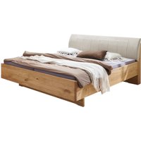 WIEMANN Holzbett "Cardiff, Bettgestell, Bettrahmen, teilmassiv, mit Polsterkopfteil", (Belastbarkeit 110/220 Kg, 4-fache höhenverstellbar, MADE IN GERMANY), Fußteil aus Massivholz, verschiedene Größen von Wiemann