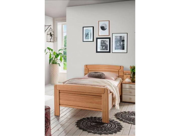WIEMANN Holzbett Kiruna, schöner Landhausstil, Made in Germany, 4-fache Liegenhöhenverstellung, in vielen Breiten erhältlich, beige WIEMANN Holzbett Kiruna, schöner Landhausstil, Made in Germany, 4-fache Liegenhöhenverstellung, in vielen Breiten erhältlich, beige von Wiemann