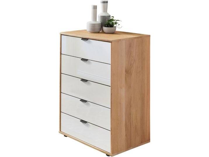 WIEMANN Schubkastenkommode Cardiff Sideboard, Wäscheschrank, teilmassiv Erle, mit Schubladen (Glas- oder Massivholzfront, verschiedene Breiten, MADE IN GERMANY), Schubkästen inklusive Selbsteinzug und Dämpfung von Wiemann