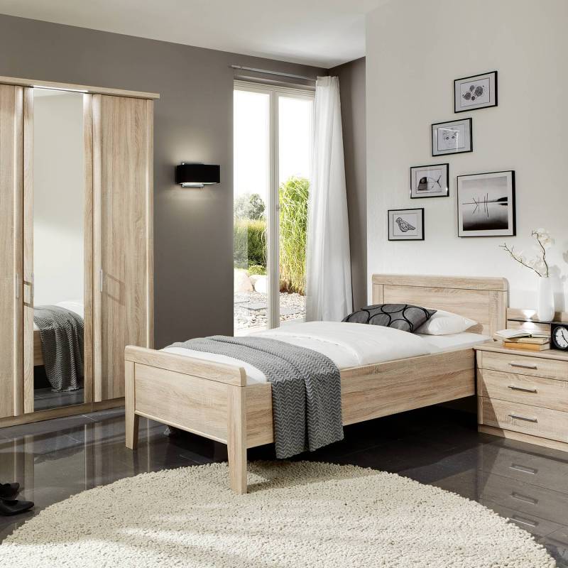 Wiemann Komfortbett I Meran 90x210 cm Spanplatte Eiche Sägerau Dekor Modern von Wiemann