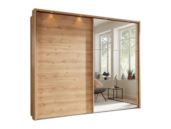 Wiemann Korfu Schwebetürenschrank 2-türig in Bianco-Eiche-Nachbildung mit Spiegel Größe wählbar optional mit Dämpferset und Passepartout Wiemann Korfu Schwebetürenschrank 2-türig in Bianco-Eiche-Nachbildung mit Spiegel Größe wählbar optional mit Dämpferset und Passepartout von Wiemann