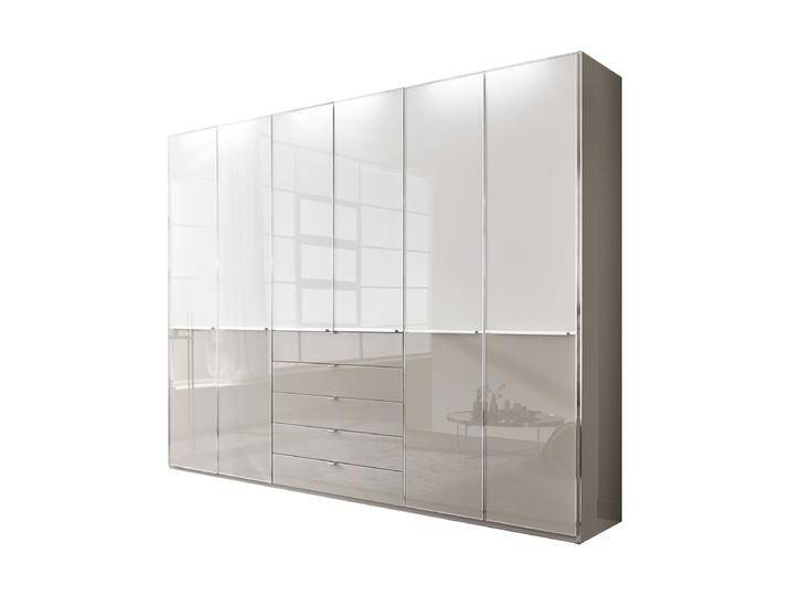 Wiemann Shanghai 2 V.i.P. Drehtüren-Funktionsschrank 6-türig 5 Schubkästen Korpus weiß Front oben Glas Weiß Front unten Glas Kieselgrau Wiemann Shanghai 2 V.i.P. Drehtüren-Funktionsschrank 6-türig 5 Schubkästen Korpus weiß Front oben Glas Weiß Front unten Glas Kieselgrau von Wiemann