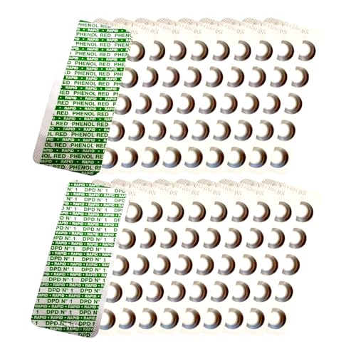 200 Rapid Wassertest-Tabletten | 100 x pH-Wert Wasserhärte Phenol Red | 100 x DPD1 Freies Chlor | für Wassertester und Pooltester | Nachfüllpack | Pool Zubehör | Whirlpool | Aquarium von Wiesel Tuning