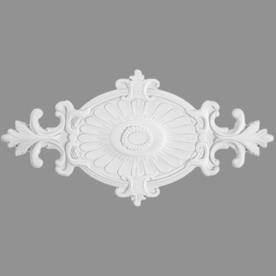 Beliebte Rosette aus Polystyrol in weiß (Ø 590 x 310 mm) von Wiesemann