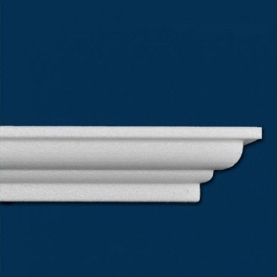 Blickfang Stuckleiste aus Polystyrol in weiß (66 x 72 x 2000 mm) von Wiesemann
