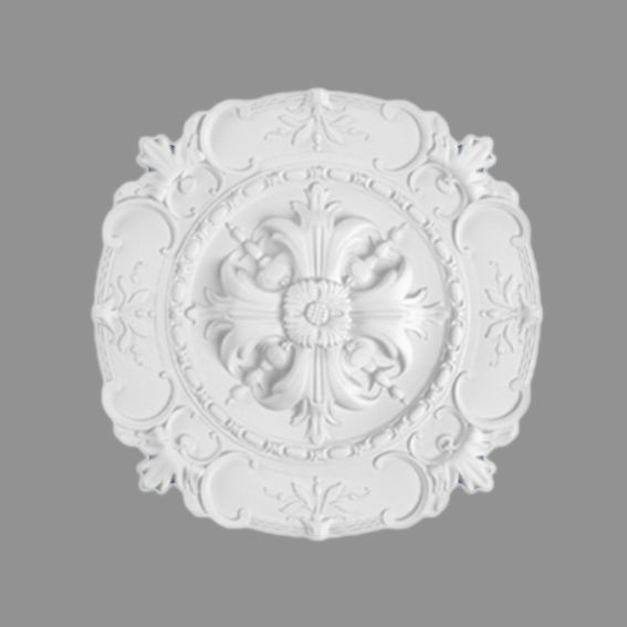 Schöne Rosette aus Polystyrol in weiß (Ø 400 mm) von Wiesemann