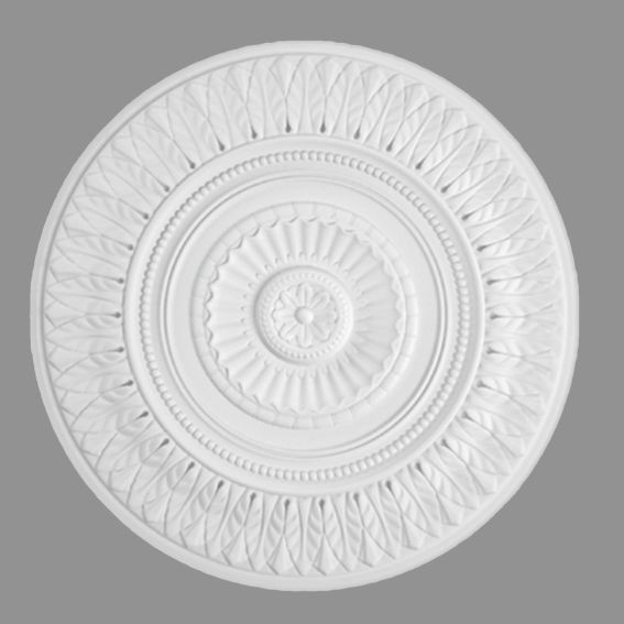 Schöne Rosette aus Polystyrol in weiß (Ø 640 mm) von Wiesemann