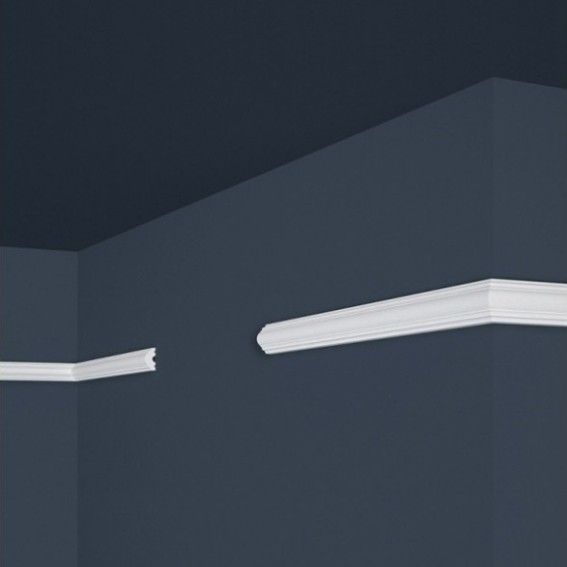 Stylische Zierleiste aus Polystyrol in weiß (11 x 22 x 2000 mm) von Wiesemann