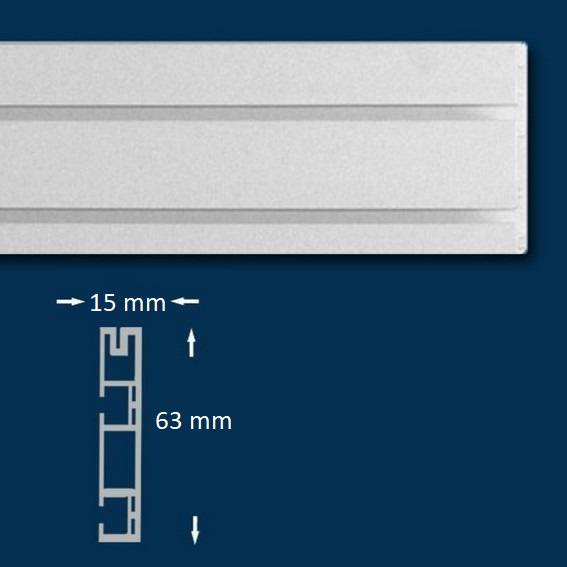 Wiesemann | Gardinenschiene | Zweiläufig | Kunststoff | 15 x 63 x 1800 mm | Vorhangschiene | Weiß von Wiesemann