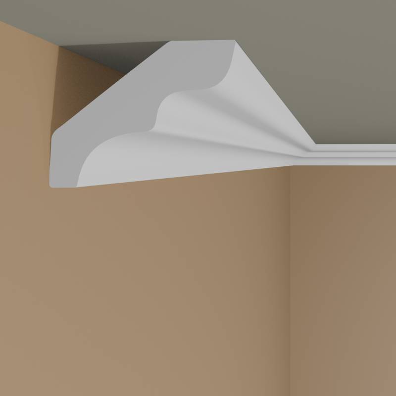 Wiesemann Stuckleiste Eindhoven 04 Polystyrol 34 x 28 x 2000 mm Deckenleiste Weiß von Wiesemann