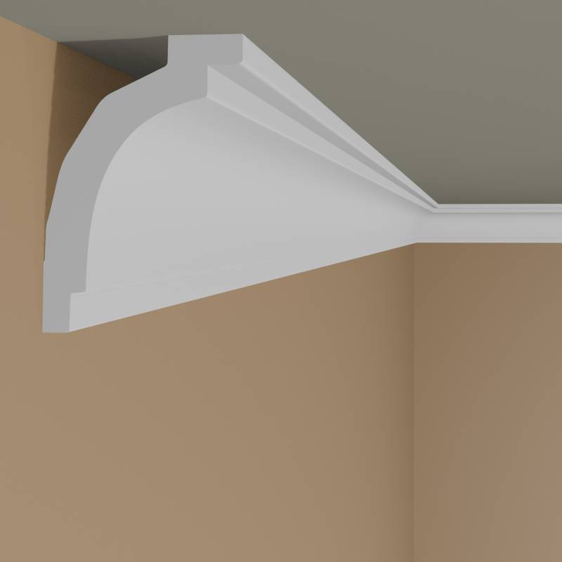Wiesemann Stuckleiste London 11 Polystyrol 88 x 118 x 2000 mm Deckenleiste Weiß von Wiesemann