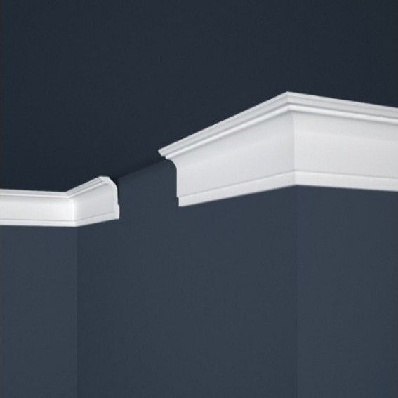 Wiesemann | Stuckleiste | Styropor Deckenleiste | 45 x 67 x 2000 mm | Polystyrol Leiste | Weiß von Wiesemann