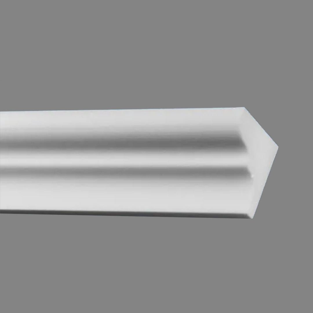 Wiesemann | Vorhangleiste "Eindhoven 06" | Polystyrol | 61 x 76 x 2000 mm | Deckenleiste | Weiß von Wiesemann