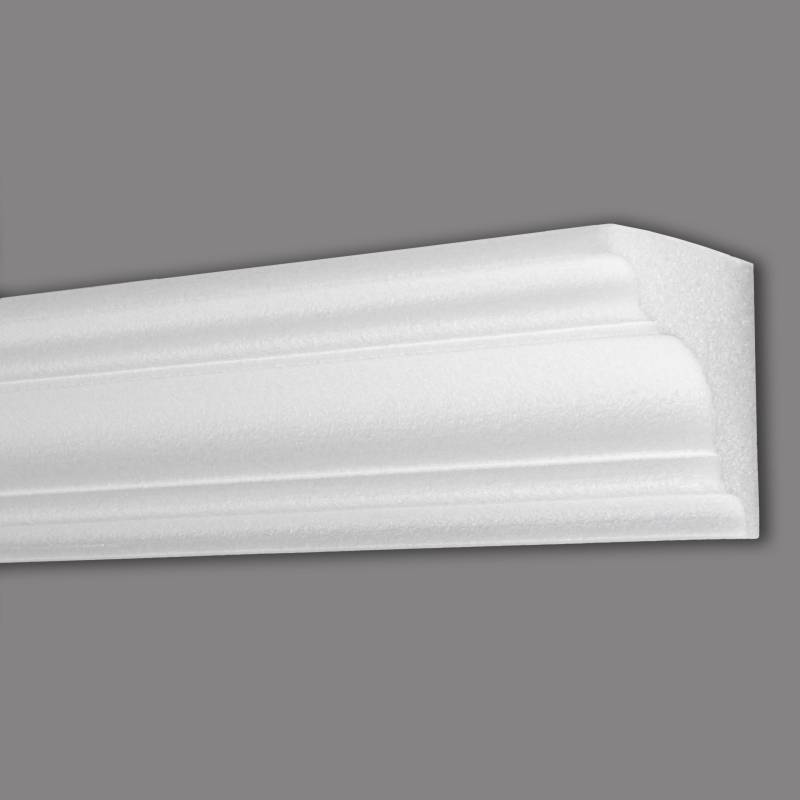 Wiesemann | Vorhangleiste "Frankfurt 18" | Polystyrol | 71 x 71 x 2000 mm | Deckenleiste | Weiß von Wiesemann