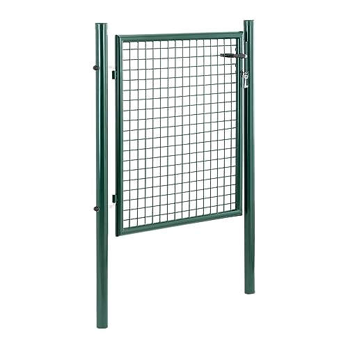 Wiesenfield WIE-GG-100 Gartentor 107,50 x 150 cm Stahl (pulverbeschichtet) Gartentor Metall Gartentür Zauntor Metall Stabmattenzaun-Tor von Wiesenfield