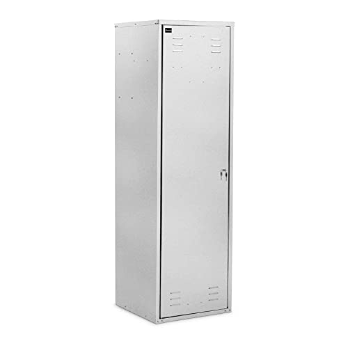 Wiesenfield WIE-SC-2000 Sattelschrank 60 x 60 x 200 cm + Ablage + 2 Sattelhaltern + 2 Haken Sattelschrank Metall Sattelspind Reitschrank Stallspind von Wiesenfield