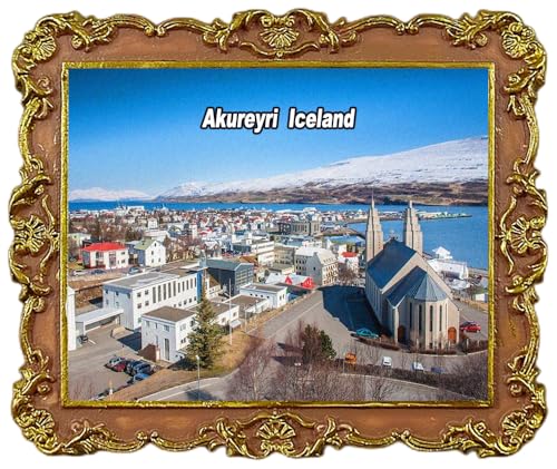 Akureyri Island Kühlschrankmagnete, Tourismus, Souvenir, Kühlschrankdekoration, Magnet von Wiesomty
