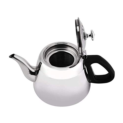 1.5L / 2L Edelstahl Teekanne Herd Top Teekanne Kaffeekanne Teaware Wasserkocher mit Filter Tee Zubehör Familie Partygebrauch(1.5L) von Wifehelper