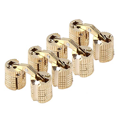 Wifehelper 4 Stücke Kupfer Messing Verdeckte Scharnier Unsichtbare Versteckte Scharnier 8mm 180 ° Öffnungswinkel für DIY Schmuckschatulle Schrank Box von Wifehelper