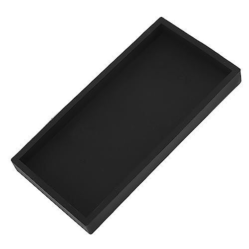 Badezimmer-Tablett für Theke, Silikon-Waschtisch-Tablett für Badezimmer, Rechteckiges Waschbecken-Tablett, Aufbewahrungs-Waschtisch-Tablett, Kosmetik-Schmuck-Organizer-Tablett (Schwarz) von Wifehelper