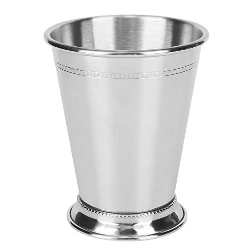 Wifehelper Edelstahl silbrig Mint Julep Cup, Cocktail Mug Mixgetränke Glas Bar Party Bier gehämmert Kupfer Moskau Mule Cup von Wifehelper