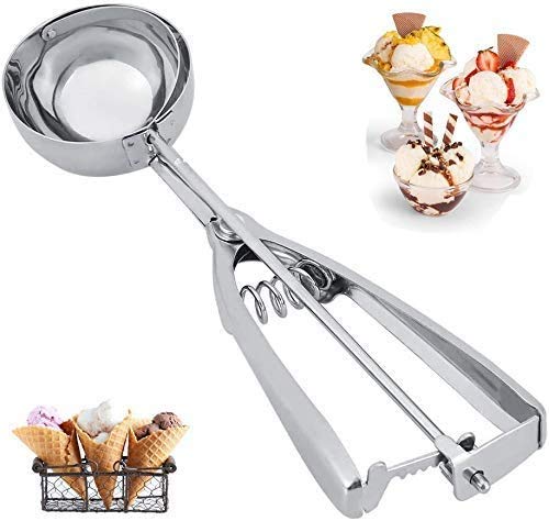 Eisportionierer, Edelstahl Eisportionierer Professioneller rutschfester Griff Cookie Scoop Eisportionierer Cupcake Scoop (6cm/2.36in) von Wifehelper