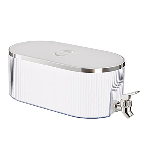 Getränkespender, Getränkespender mit Zapfhahn, 5 L Kalter Wasserkocher mit Wasserhahn, Kühlschrank, Saft, Wasserkrug, Gut Verschließender Getränkebehälter für Zuhause, Küche, (Creme) von Wifehelper