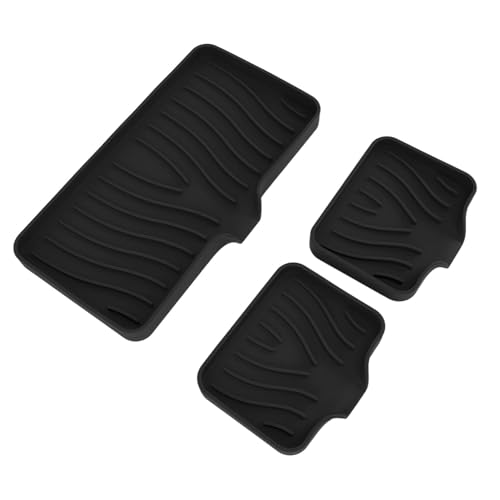 Silikon-Schwammhalter, Selbstentleerender Küchenspüle-Organizer, Küchenseifenschale, Arbeitsplatte, Silikon-Spülbeckenabweiser, Schwammhalter für Badezimmer-WC (BLACK) von Wifehelper
