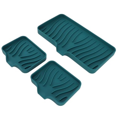 Silikon-Schwammhalter, Selbstentleerender Küchenspüle-Organizer, Küchenseifenschale, Arbeitsplatte, Silikon-Spülbeckenabweiser, Schwammhalter für Badezimmer-WC (GREEN) von Wifehelper