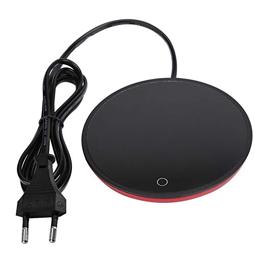 Wifehelper Heizmatte, Speisenwärmer, Töpfe, Geschirr und Pfannen, Touchscreen, wasserdicht, warm, Pad für Kaffee, Tee, Milchgetränke (EU-Stecker 220 V, rot) von Wifehelper