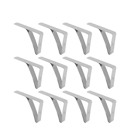 Wifehelper 12 Stück Tischdeckenklammern Große Tischdeckenabdeckungen Clips Edelstahl rutschfest Tischdeckenhalter Klammern für Familien Partys Picknicks 10,5 x 7 cm von Wifehelper