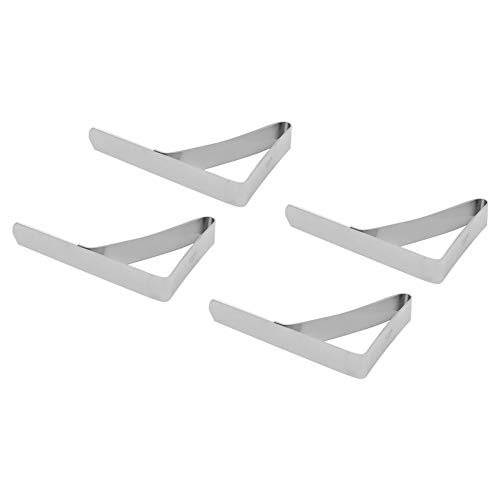 4 stücke Tischdecke Clips Große Tischdecke Abdeckung Clips Edelstahl rutschfeste Tischdecke Halter Klemmen für Familien Parteien Picknicks 10,5 * 7 cm von Wifehelper