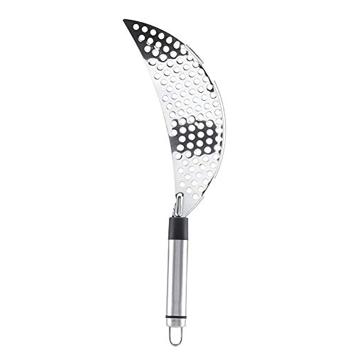 Wifehelper Edelstahl Topf Sieb Küche Sieb Abtropffläche Allzweck-Sieb Endurance Crescent Pot Sieb - Edelstahl Fry Drainer von Wifehelper