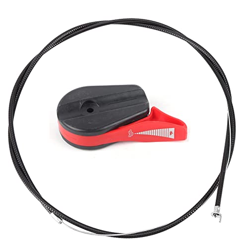Wifehelper Ersatz-Set, Interruptor De Cortacésped Racing Schaltersteuerung Gaszug Universal 65 Zoll für Rasenmäher Garten (Rot) von Wifehelper