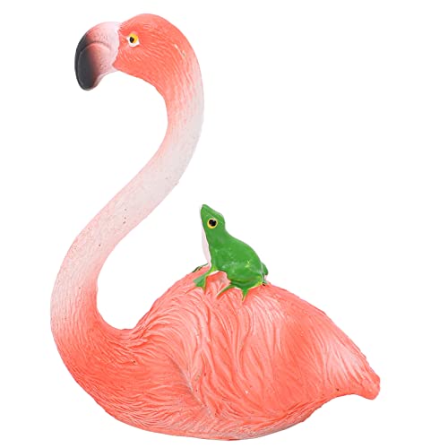 Wifehelper Flamingo-Statue, Geschenk, Ornamente, Statuen, Frosch-Dekoration, Weihnachten, Dekorativ, 6,5 X 2,5 X 4,5 cm, Tropischer Stil, Harz, Rosa Blumenarrangements von Wifehelper