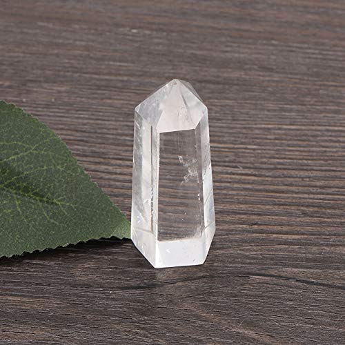 Heilkristall-Zauberstäbe - Klare Quarzpunkte Natürlicher Kristall Natürlicher Quarzkristall Poliert Trommelsteine Dekor(2 STK) von Wifehelper