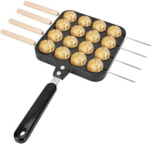 Wifehelper Takoyaki Grillpfanne Premium Material Antihaftplatte Runde Pfannkuchen Kochen Werkzeuge Backform Tablett Home Kitchen Zubehör von Wifehelper
