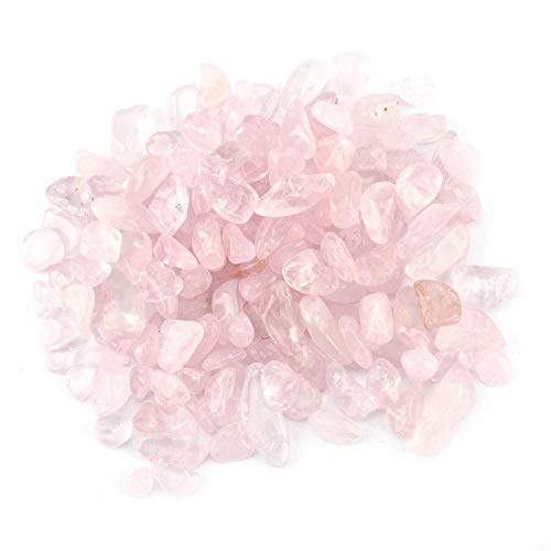 Wifehelper Trommelsteine Crushed Crystal Quartz Kleine Crystal Tumble Gemstone 100g Bundle-Taschen(Pink) von Wifehelper