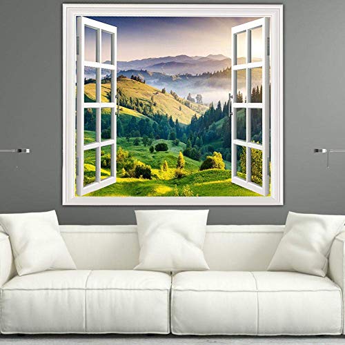 Wifehelper Wandteppich, böhmischen Berg Green Grass Decor Wandbehang Wandbehang Bettwäsche Wandteppich für Schlafzimmer Wohnzimmer Schlafsaal (150 * 130 cm / 59,05 * 51,18 Zoll) von Wifehelper