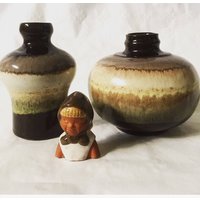 Paar Stehla Vasen Boho Midmod Satz Von 2 Erdigen Tönen Paar Stehla Vasen Boho Midmod Satz Von 2 Erdigen Tönen von WifinpoofVintage